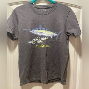 St. Augustine Youth T-Shirt, Youth Medium, Marlin Gray Shirt.